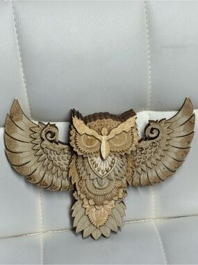 Wings of Wisdom Wooden Owl
Wall Art Sculpture